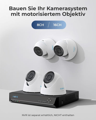 Reolink 4K PoE Überwachungskamera Aussen mit Spotlight, 3X Optischer Zoom, 2-Wege-Audio, Farbige Nac