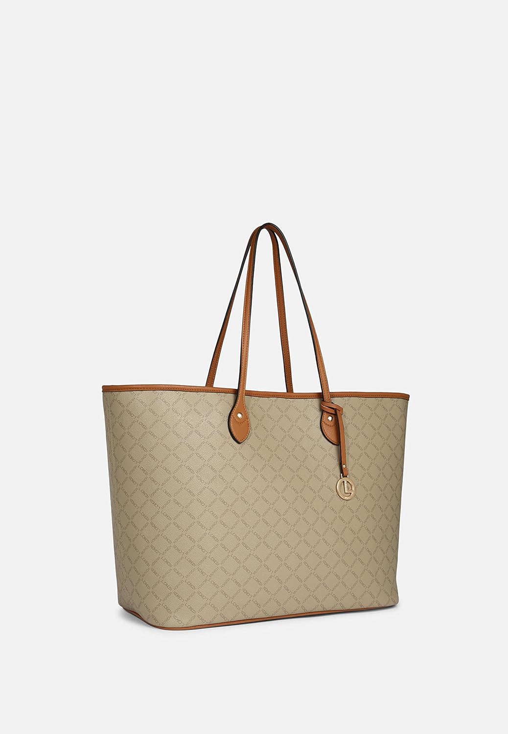 L.CREDI Handtasche Filiberta mit Label-Applikationen Damen