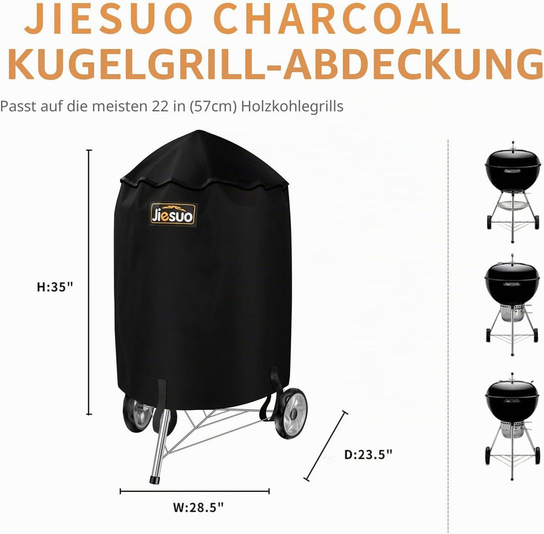 Grill Abdeckung für Weber Holzkohlegrills, 57 cm Grill Abdeckhaube für Weber Kugelgrill Grillabdecku