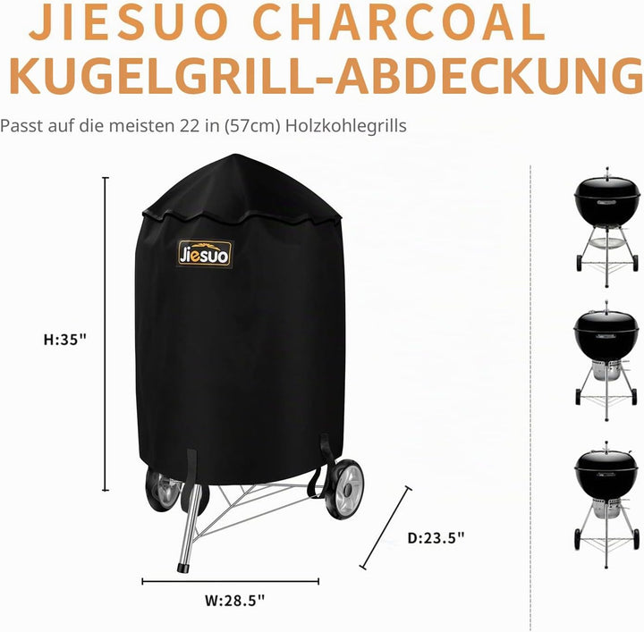Grill Abdeckung für Weber Holzkohlegrills, 57 cm Grill Abdeckhaube für Weber Kugelgrill Grillabdecku
