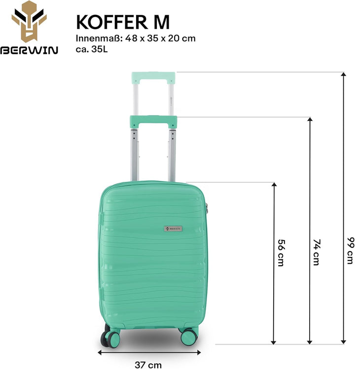 Berwin Reisekoffer aus Polypropylen (PP) Hartschalenkoffer Trolley Koffer Suitcase Luggage Modell To