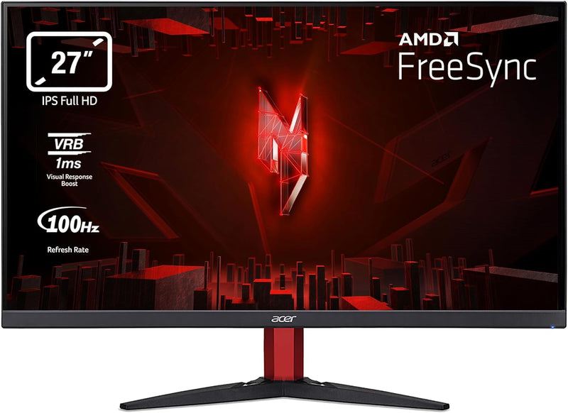Acer Nitro KG272E Gaming Monitor 27 Zoll (69 cm Bildschirm) Full HD, 100Hz HDMI, 75Hz VGA, 1ms (VRB)