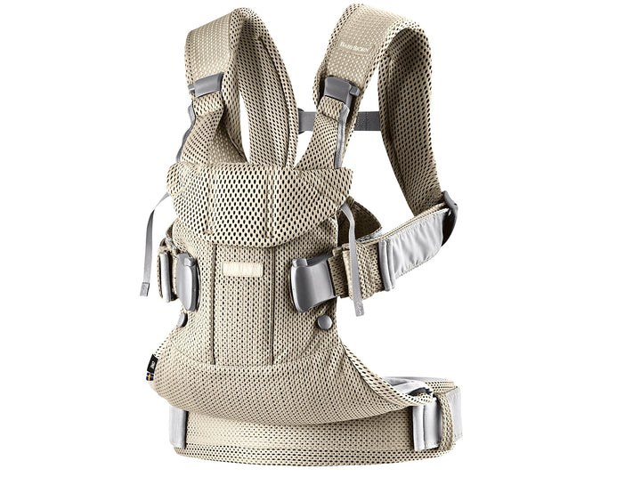 BabyBjörn Babytrage One Air, 3D-Netzstoff, Grau-Beige