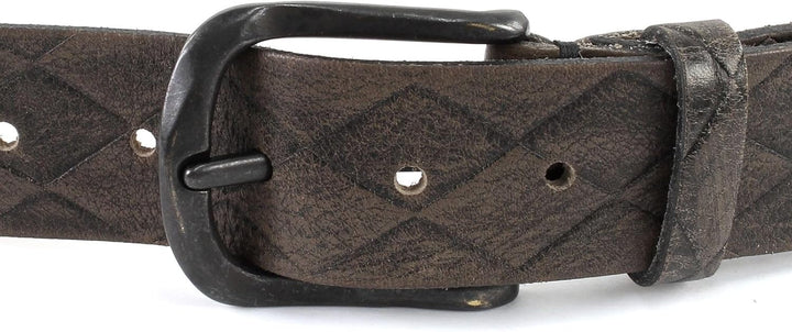 B.Belt Ledergürtel W80 Grau Taupe - Anthrazit Grau - kürzbar