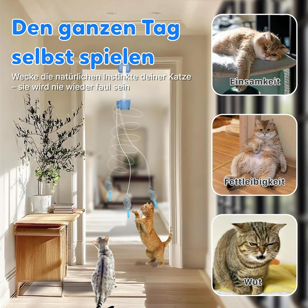 Elektrisches Katzenspielzeug, Interaktives mit Fernbedienung,Automatische 360°-Bewegung mit Unregelm