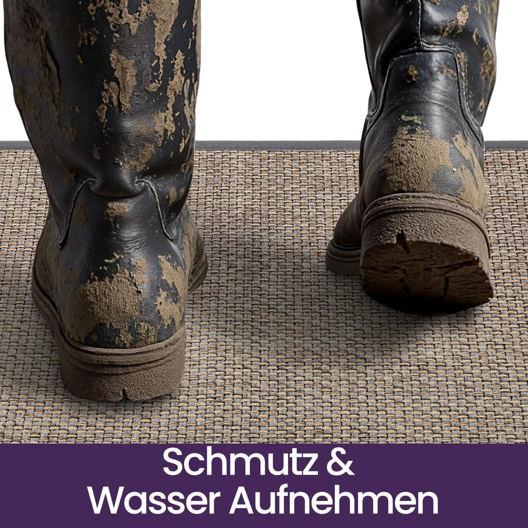 DEXI Fussmatte Innen 120 x 180 cm, rutschfest Schmutzfangmatte mit Gummirücken, absorbierend Fussmat