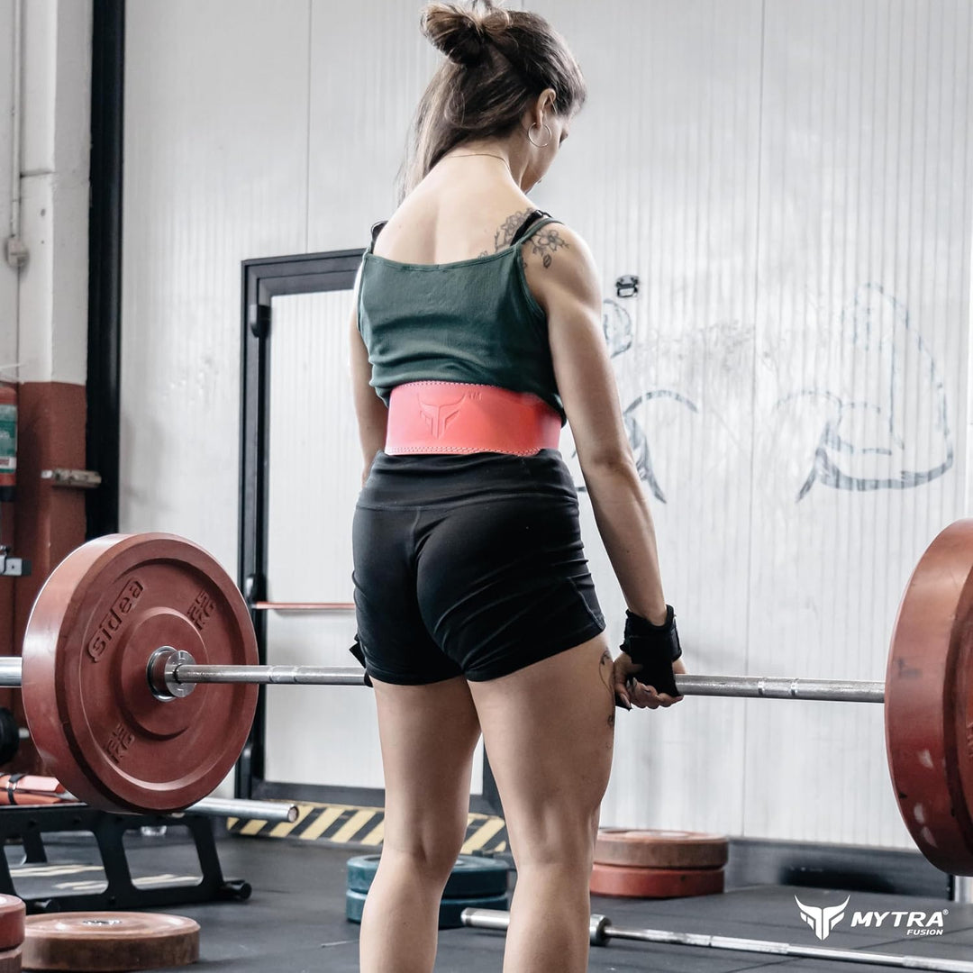 Mytra Fusion gewichthebergürtel damen powerlifting belt Echtes Leder gym gürtel damen für Fitnessstu
