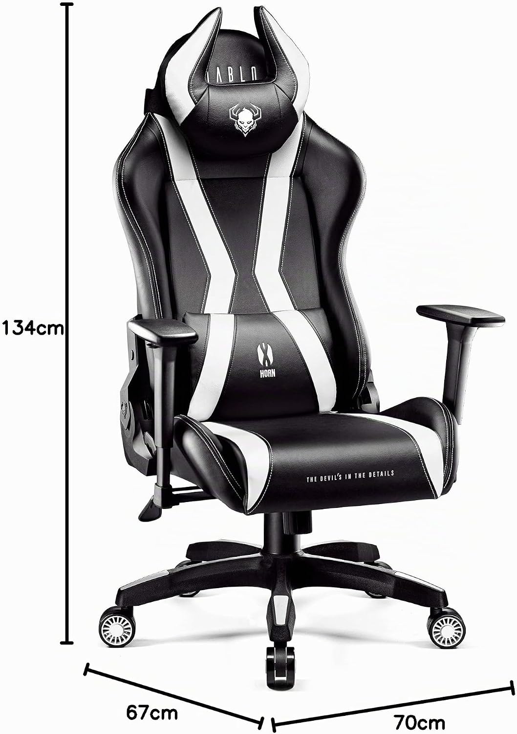 Diablo Gaming Stuhl X-Horn 2.0 Bürostuhl Gamer Chair Schreibtischstuhl 3D Armlehnen Ergonomisches De