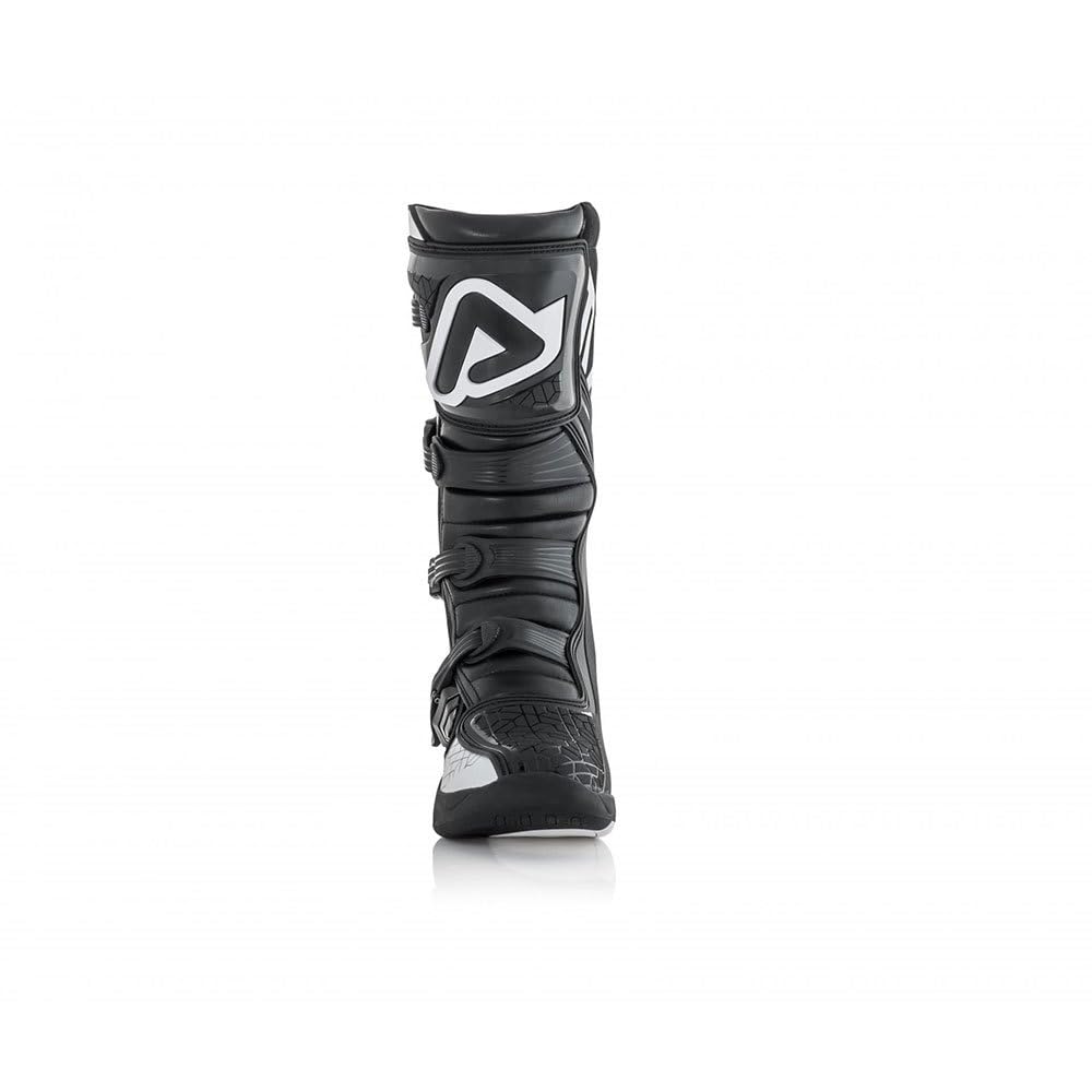 Acerbis Herren X-Team Motorcycle Boot 45 EU Schwarz Weiss, 45 EU Schwarz Weiss