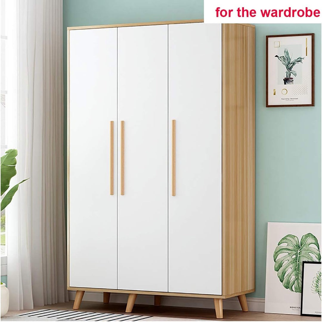 Qrity 4 Stück Möbelfüsse Holz, 6cm Ersatz Sofafüsse mit Montageplatten & Schrauben, für Schrank, Sof