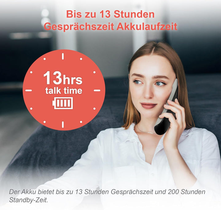 VTech LS1350 Retro-Design Telefon Schnurlos DECT Schnurlostelefon mit digitalem Anrufbeantworter, An