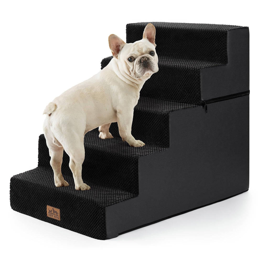 COZY KISS Hundetreppe für Kleine Hunde 60cm, 2-in-1 Haustiertreppe für Couch Bett Sofa, rutschfeste