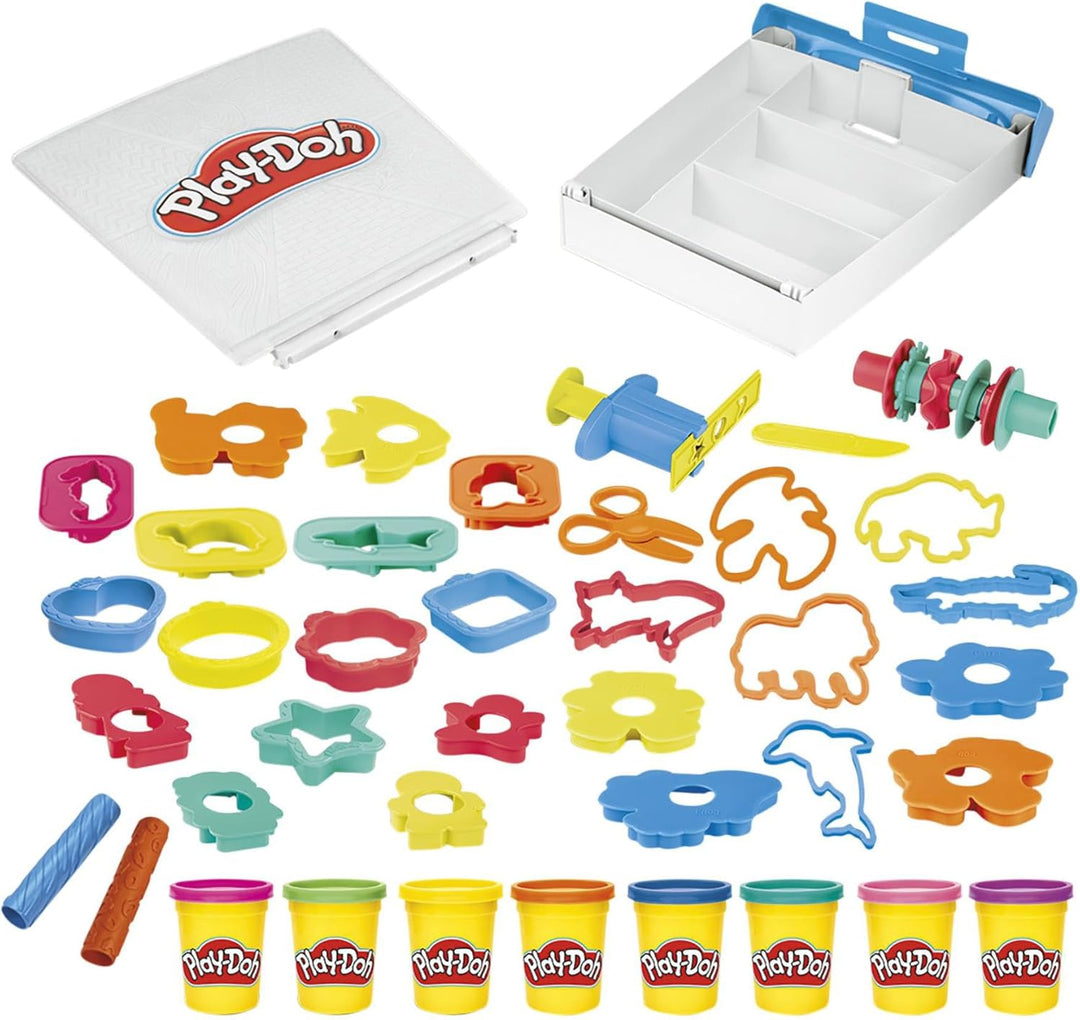 Play-Doh Hasbro F3605 Knetkoffer für unterwegs inkl. 8 Knetdosen
