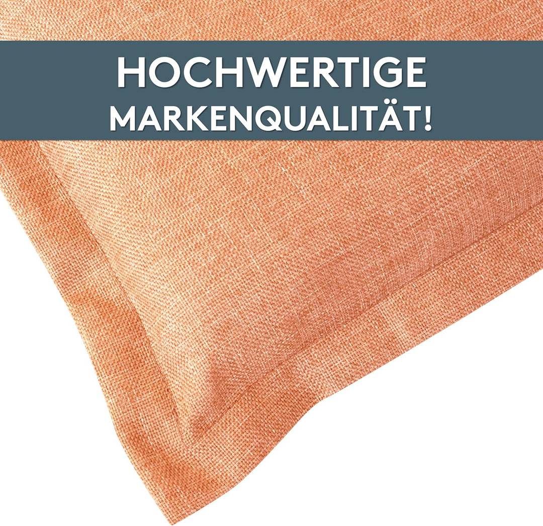 LILENO HOME Gartenstuhl Auflagen als [1er Set - Hochlehner] in Uni Pfirsich Neu - Bequeme Liegen als