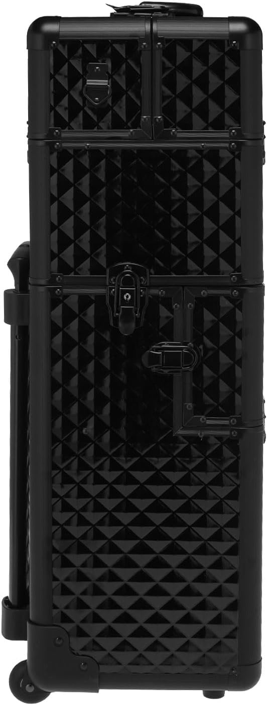 anndora 2 Rad Beauty Trolley 60 Liter Salontrolley Friseurkoffer komplett schwarz Dk: Komplett Schwa