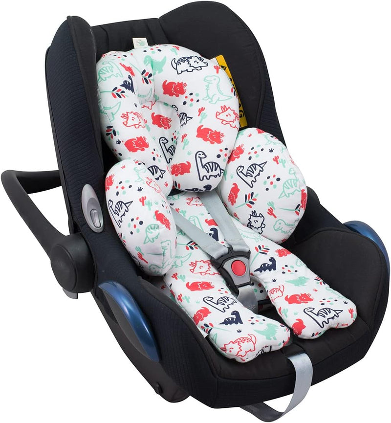 JYOKO Kids Sitzverkleinerer Antiallergikum Universal Baby 100% Baumwolle (Dino Party, Enthält eine K