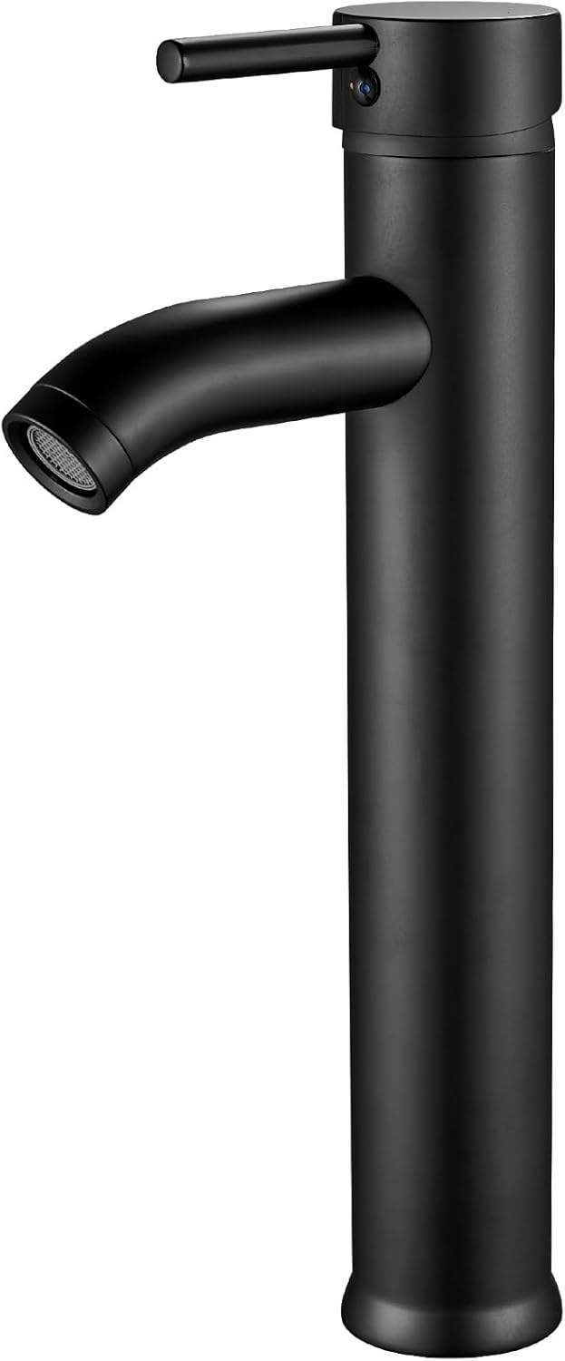kisimixer Wasserhahn Bad Schwarz, Waschtischarmatur Schwarz Einhandmische, Waschbecken Armaturen Kal