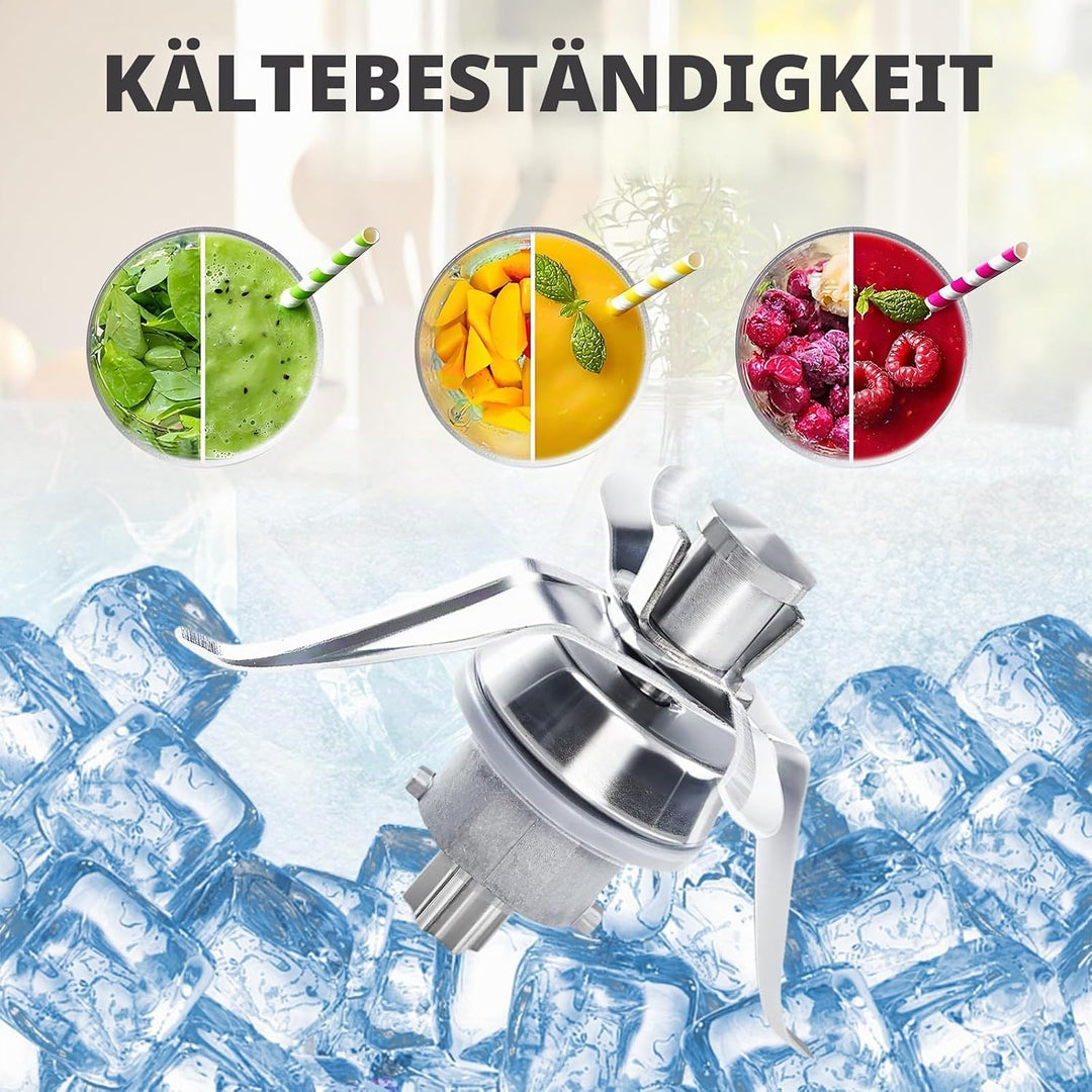 Mixmesser für Thermomix TM21, Messer aus Edelstahl Ersatz kompatibel mit Küchenmaschine, Ersatzmesse