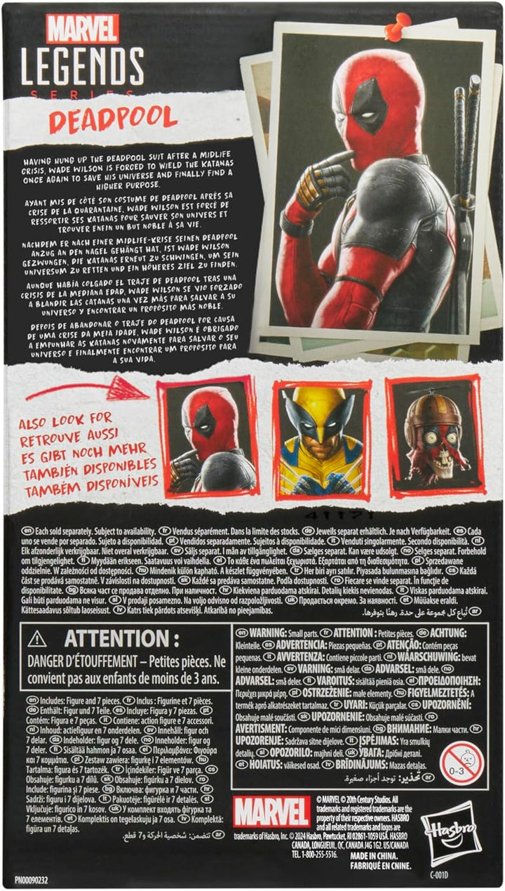 Marvel Legends Series Deadpool, Deadpool & Wolverine Action-Figur (Skala 15 cm), Sammlerobjekt für E