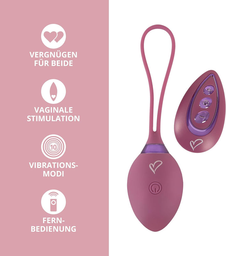 Rovana - Verführerische Liebeskugel mit 10 Vibrationsmodi, inkl. Fernbedienung, in Lila