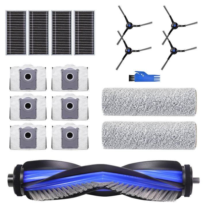 VIEWALL Zubehör für ECOVACS DEEBOT X8 PRO Omni /X8 Omni Staubsauger,1 Hauptbürste, 2 Rolle Wischtüch