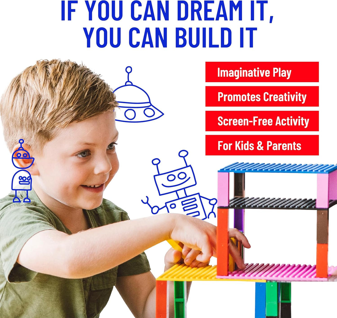 Strictly Briks Premium-Bauplatten - mit Allen grossen Marken kompatibel - 6 Stück - 10 x 10 (25,4 x