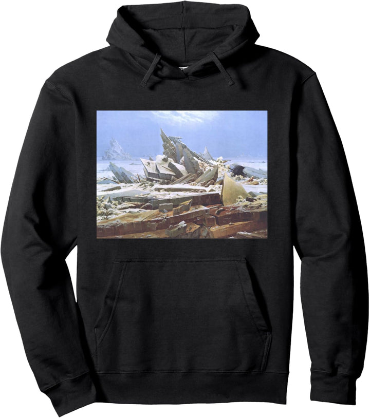 Das Meer des Eises von Caspar David Friedrich Pullover Hoodie