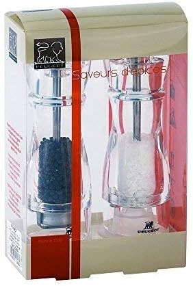 Peugeot 18221 Vittel Pfeffermühle Acryl, 4,9 x 4,9 x 16 cm, transparent Pfeffermühle 16 cm, Pfefferm