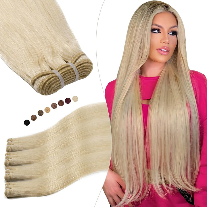 Elailite Echthaar Bündel, Haar Extensions Sew in Bundle Haarverlängerungen, Brasilianisches 100% Men