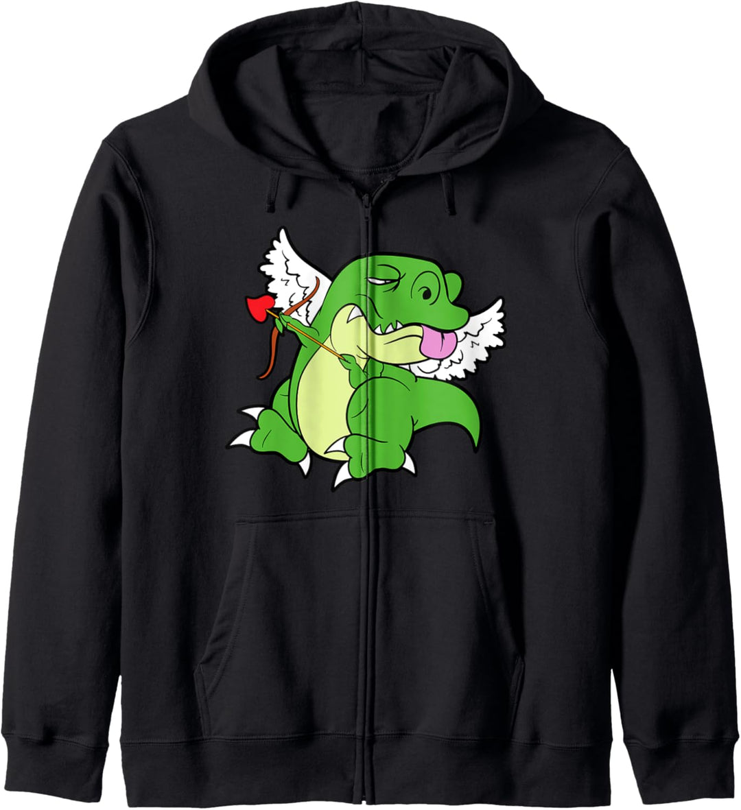 Romantisch Valentinstag Amor Herz Liebe Dinosaurier Freundin Kapuzenjacke