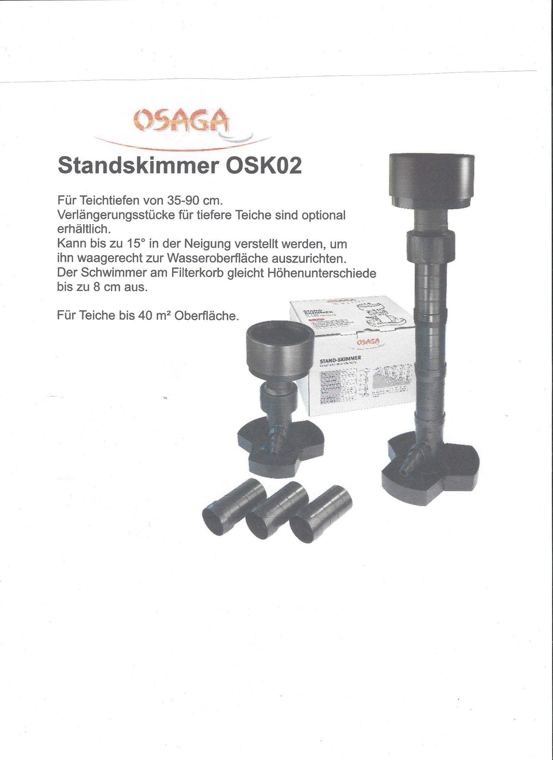 Osaga Standskimmer Poolskimmer Teichskimmer Gartenteich Schwimmteich