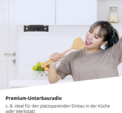 TechniSat DIGITRADIO 20 CD – Modernes & kompaktes DAB+ Küchen- & Badezimmerradio (Empfangsstarkes UK