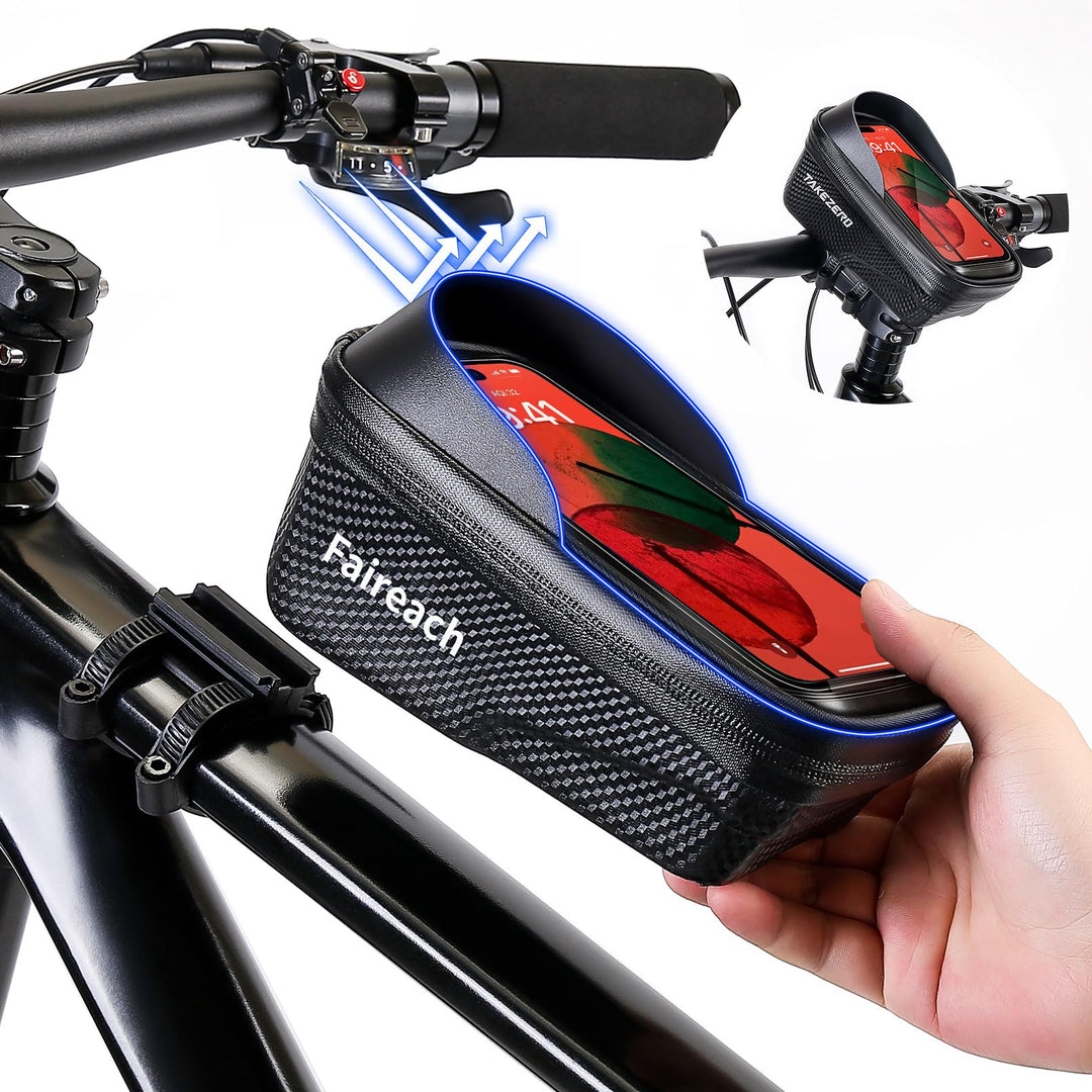 Faireach Fahrradtasche Rahmen Schnellverschluss, Fahrrad Rahmentasche Wasserdicht mit Grosse Kapazit