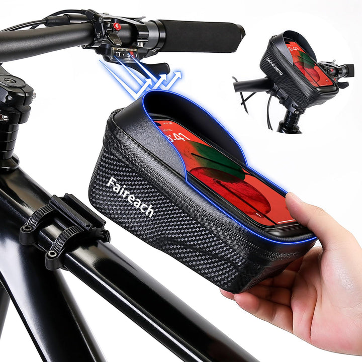 Faireach Fahrradtasche Rahmen Schnellverschluss, Fahrrad Rahmentasche Wasserdicht mit Grosse Kapazit