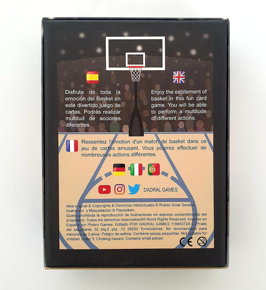 Dadral Games - Basketball-Kartenspiel | Spiel Basket | Basketball Geschenke | Basketball Brettspiel