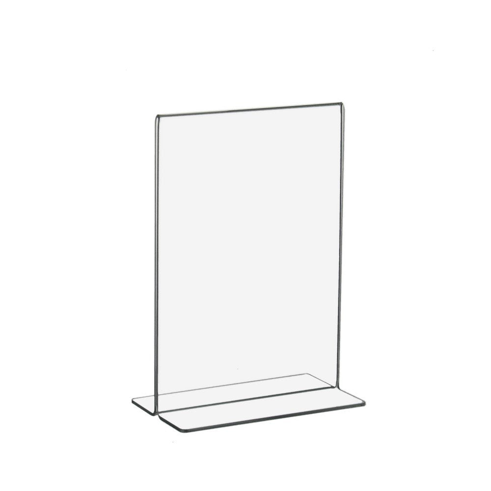 10 Stück DIN A7 T-Ständer/Werbeaufsteller/T-Aufsteller im Hochformat aus Acrylglas - Zeigis®