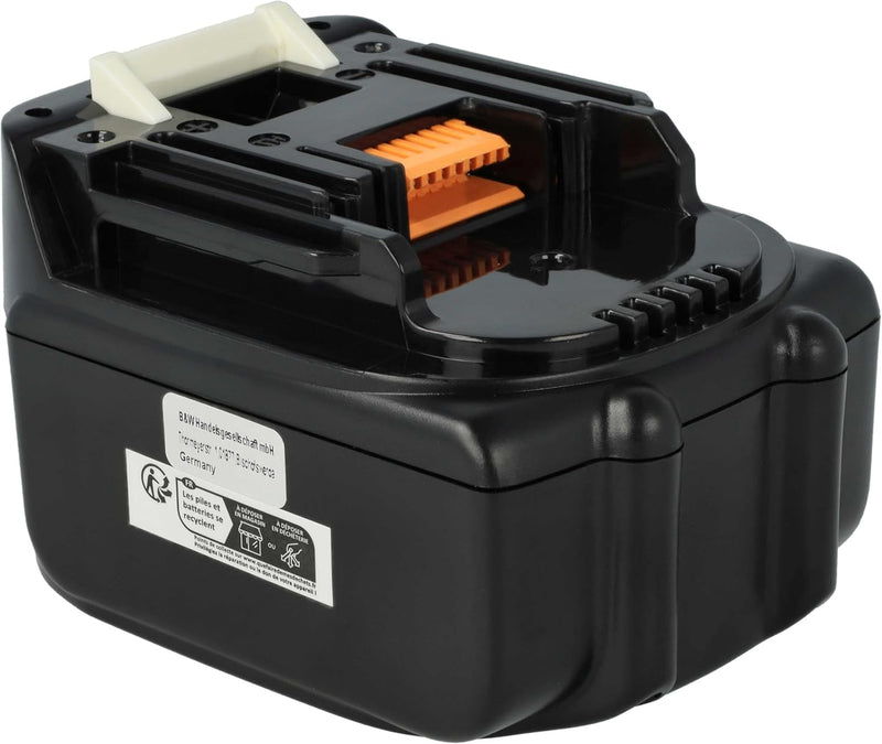 vhbw Akku kompatibel mit Makita DCL140Z, DA340DRF, DCM501, DCM501Z, DCM501ZAR, DCL140, DDA340 Elektr