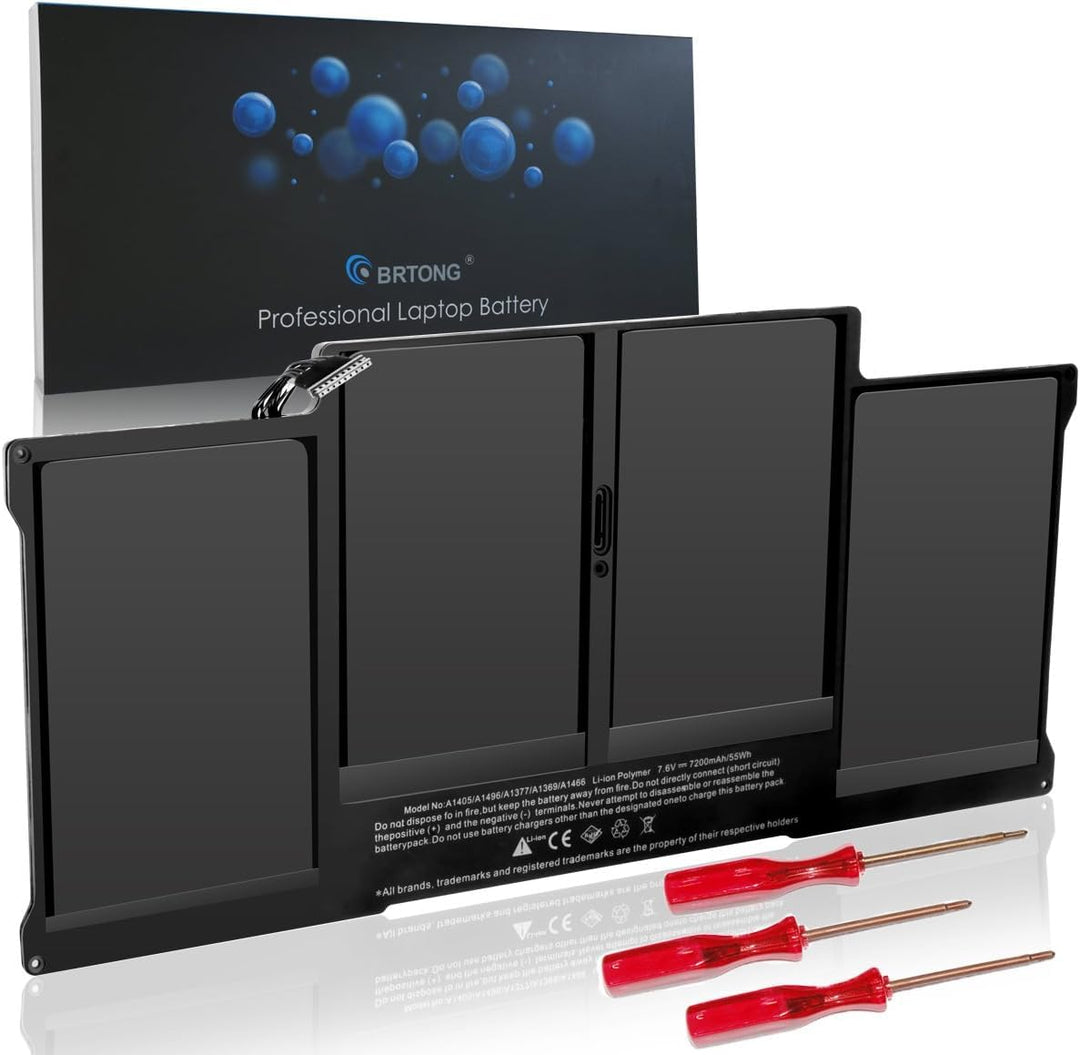 A1405 Akku kompatibel mit MacBook Air 33 cm (13 Zoll) 7,2 V 72000 mAh, A1466 A1377 A1496 Anfang 2014