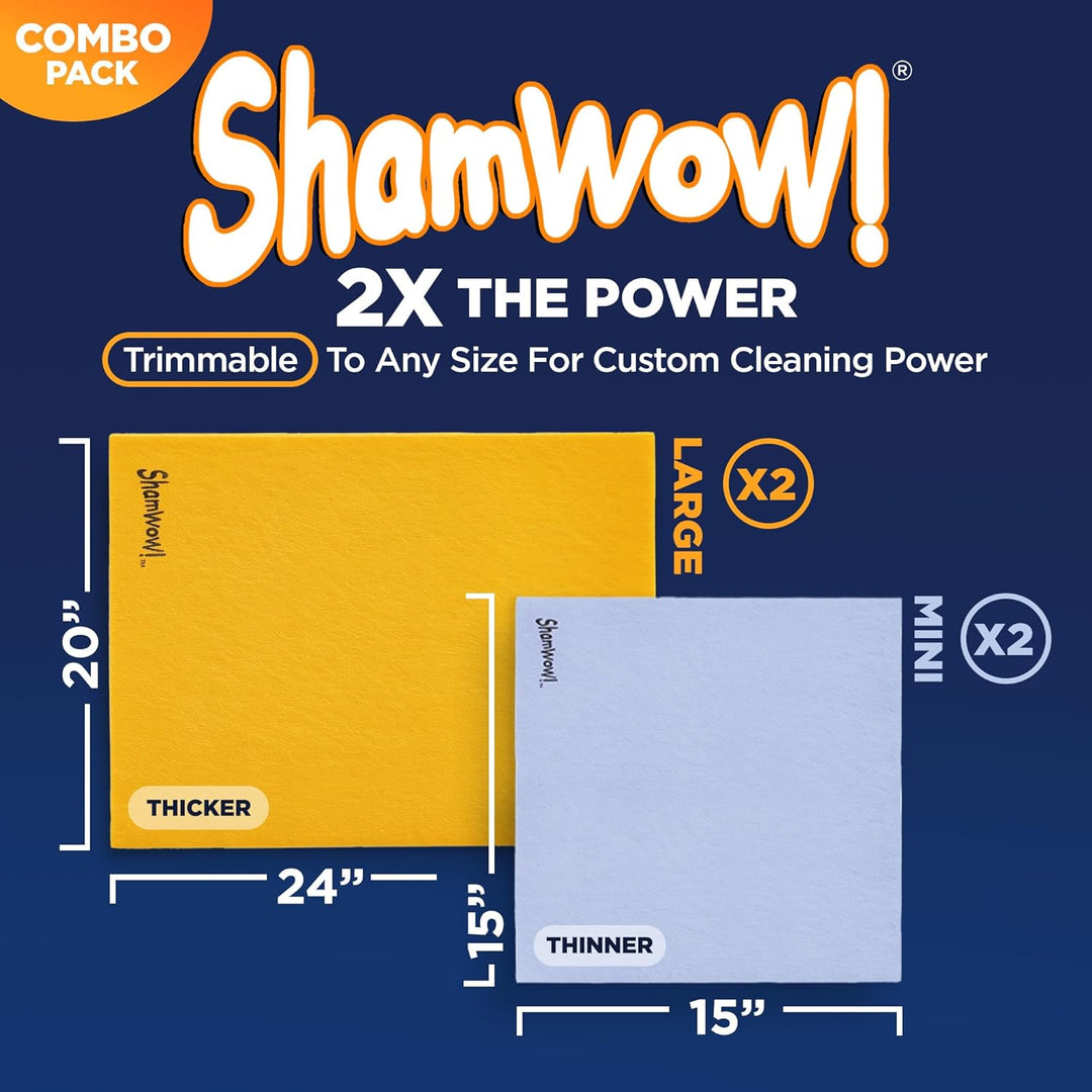 ShamWow Das Original - Super Absorbent Multi-Purpose Cleaning Shammy (Chamois) Tuch-Tuch, maschinenw