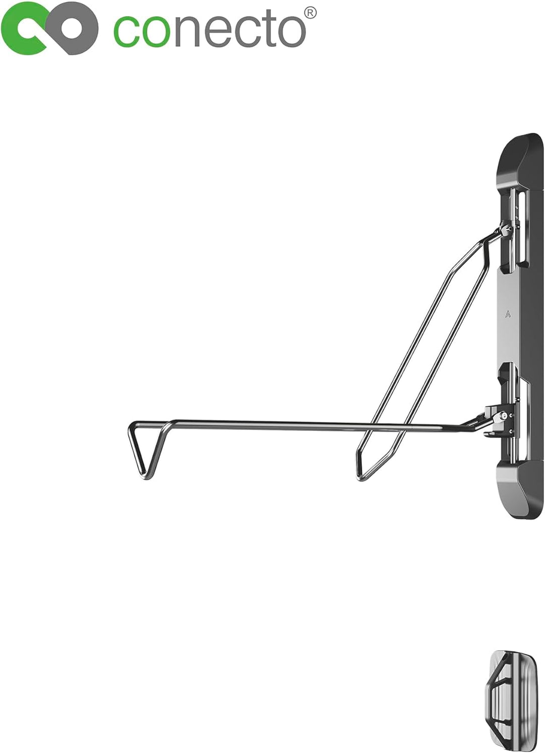 conecto Fahrrad-Wand-Halterung, 2.1 bis 2.8 Zoll Reifenbreite, 60° schwenkbar, 5-stufige Höhenverste