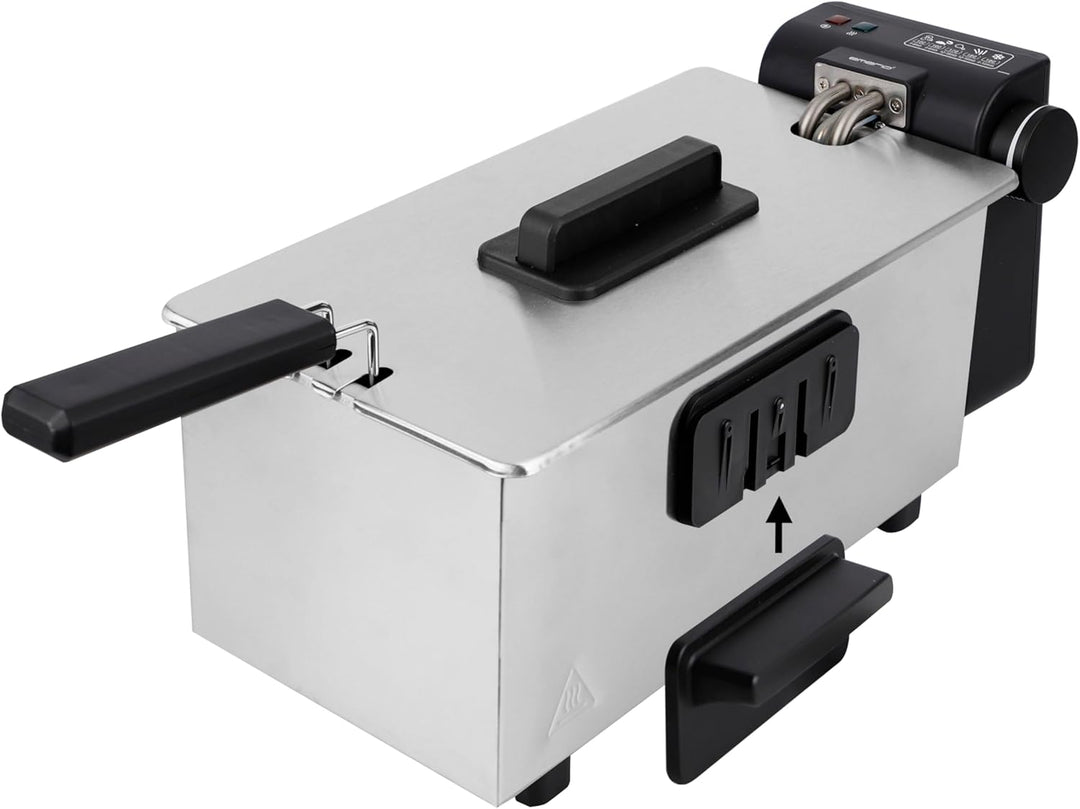 EMERIO 3.0L Öl-Fritteuse mit Kaltzonen Technologie | kein bitterer Geschmack mehr | Kaltzonenfritteu