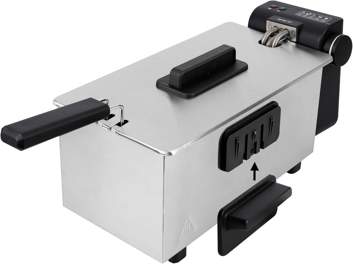 EMERIO 3.0L Öl-Fritteuse mit Kaltzonen Technologie | kein bitterer Geschmack mehr | Kaltzonenfritteu