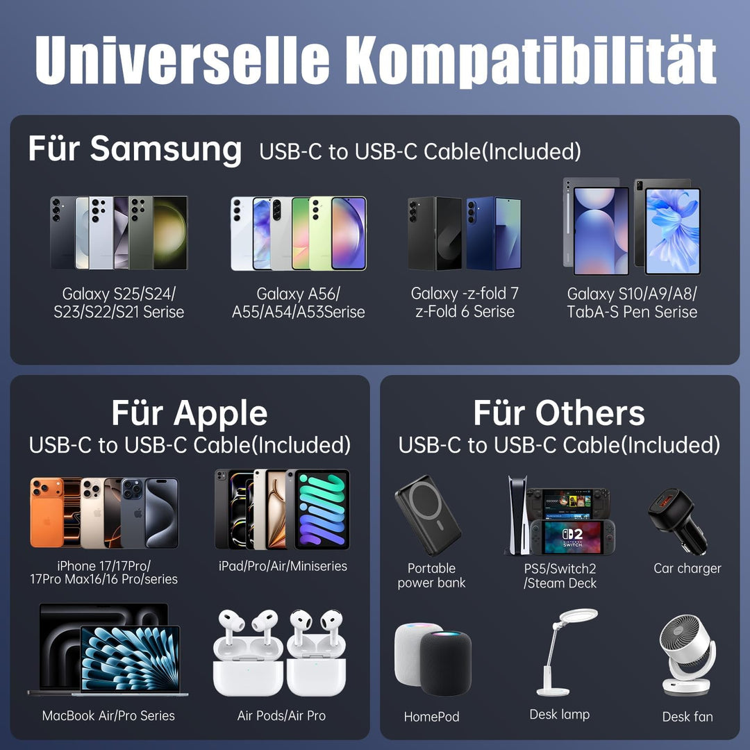 45W USB C Charger Charging Cable for Samsung Galaxy S25 S24 S23 S22 S21 Ultra S20fe A56 A55 A54 A53