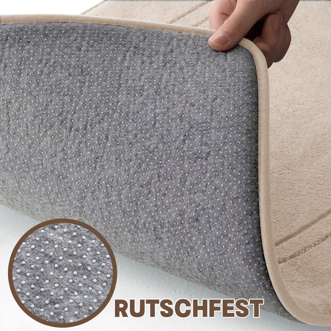 chakme Badematte rutschfest,Badezimmerteppich Weich Badteppich Saugfähige Badvorleger Duschvorleger