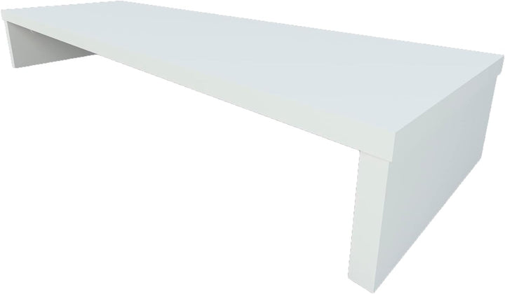 Henor Monitorständer TV-Bildschirmerhöhung in FSC® 82 x 26.5 x 12 cm. Unterstützt 50 kg Weiss 82x26.