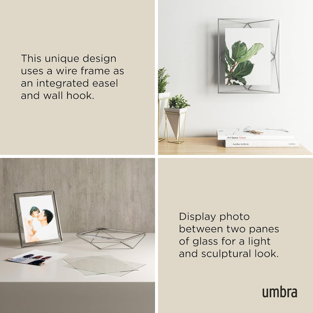 Umbra Prisma 20x25 cm Bilderrahmen - Wand- und Tisch Fotorahmen für Bilder, Kunstdrucke, Illustratio