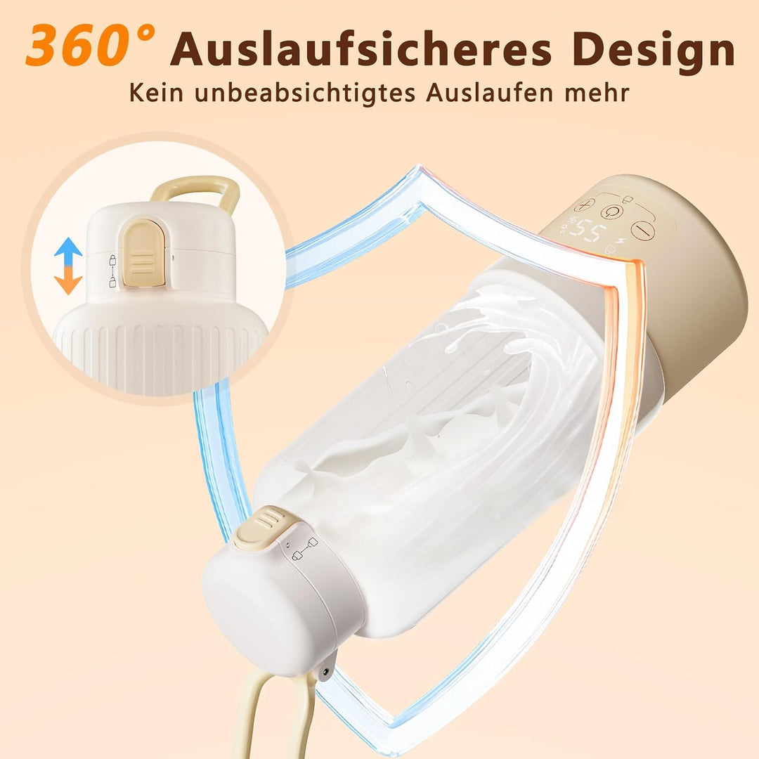 Tragbarer Flaschenwärmer Baby, 500ml Kapazität Flaschenwärmer Baby Unterwegs, Erwärmt Wasser Oder Mi