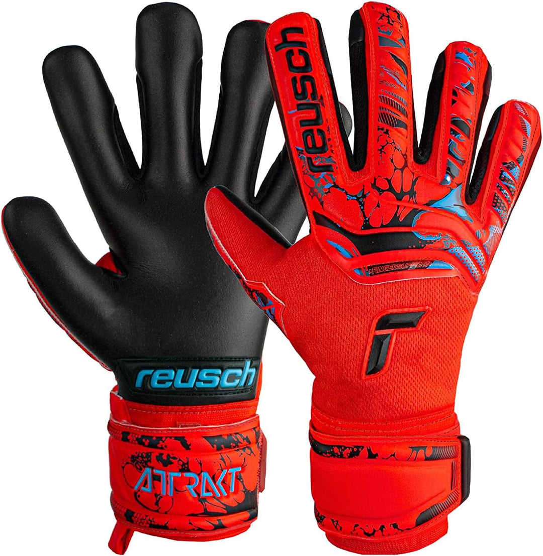 Reusch Unisex Jugend Torwarthandschuhe Attrakt Evolution Finger Support Junior mit Gutem Grip und In