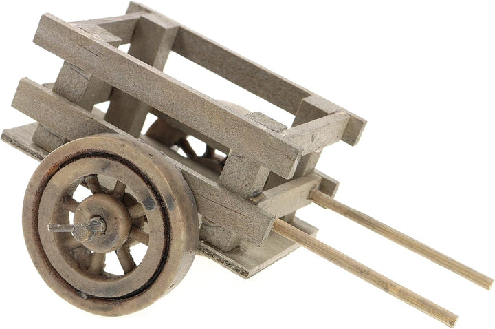 ELLUG Krippenzubehör Set 5tlg. Zubehörteile aus Holz: Futterkrippe, Kochstelle, Lagerfeuer mit LED,