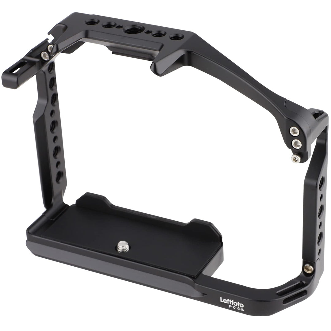 LEFTFOTO Kamera-Käfig, Kamera-Clip für Panasonic Lumix GH6, leichter Kamerakäfig mit integrierter Ar